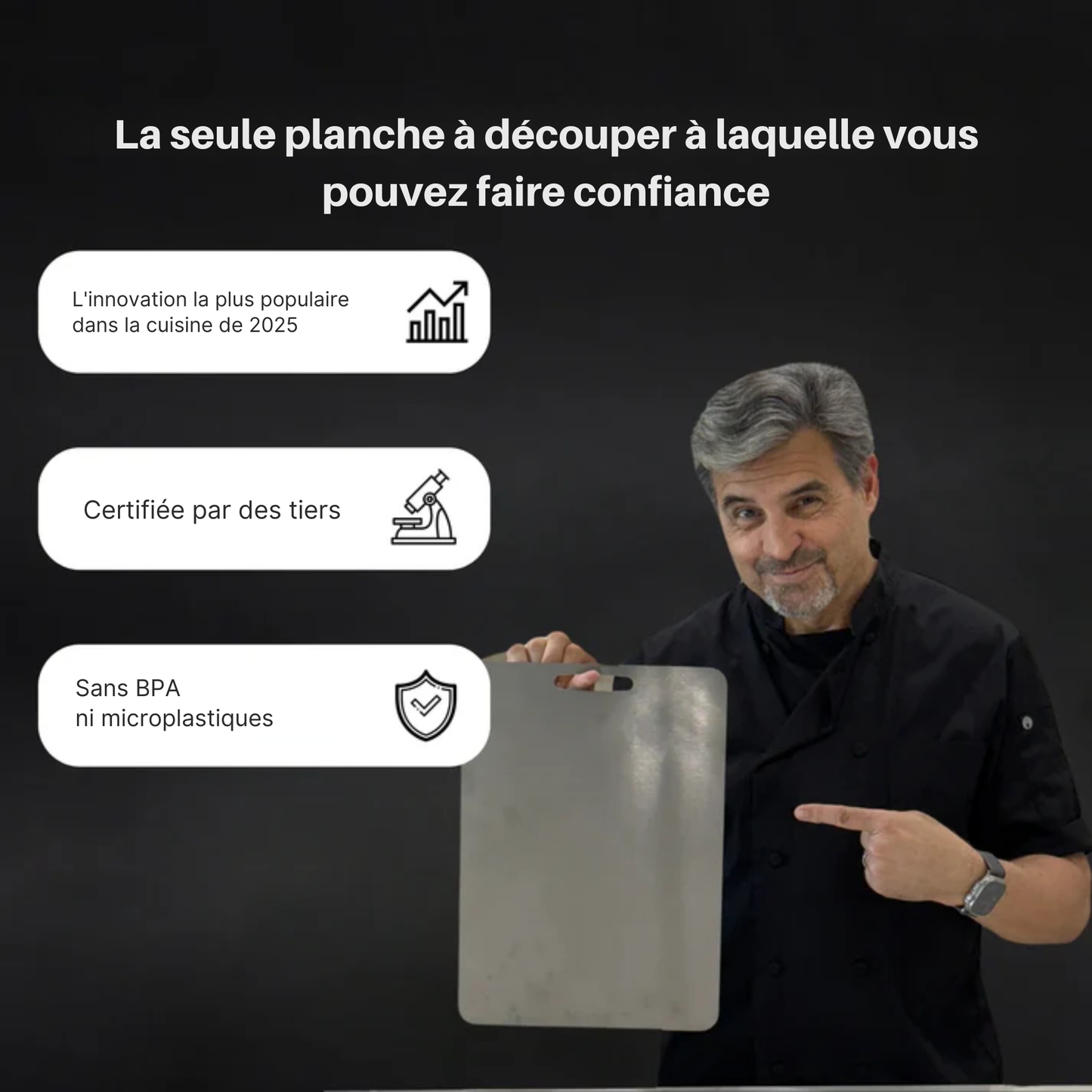 TitaniumX® - Planche à découper en titane pur