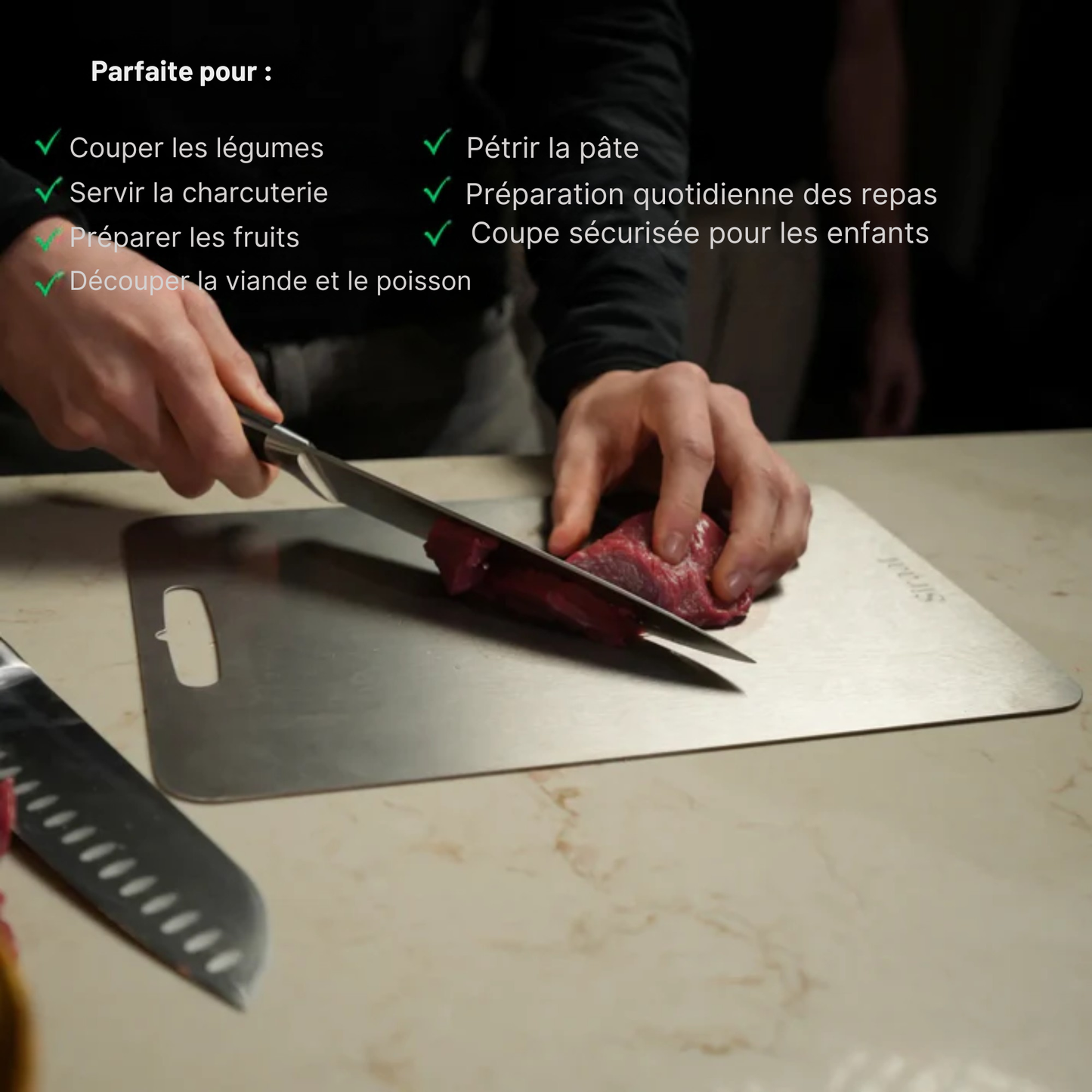 TitaniumX® - Planche à découper en titane pur
