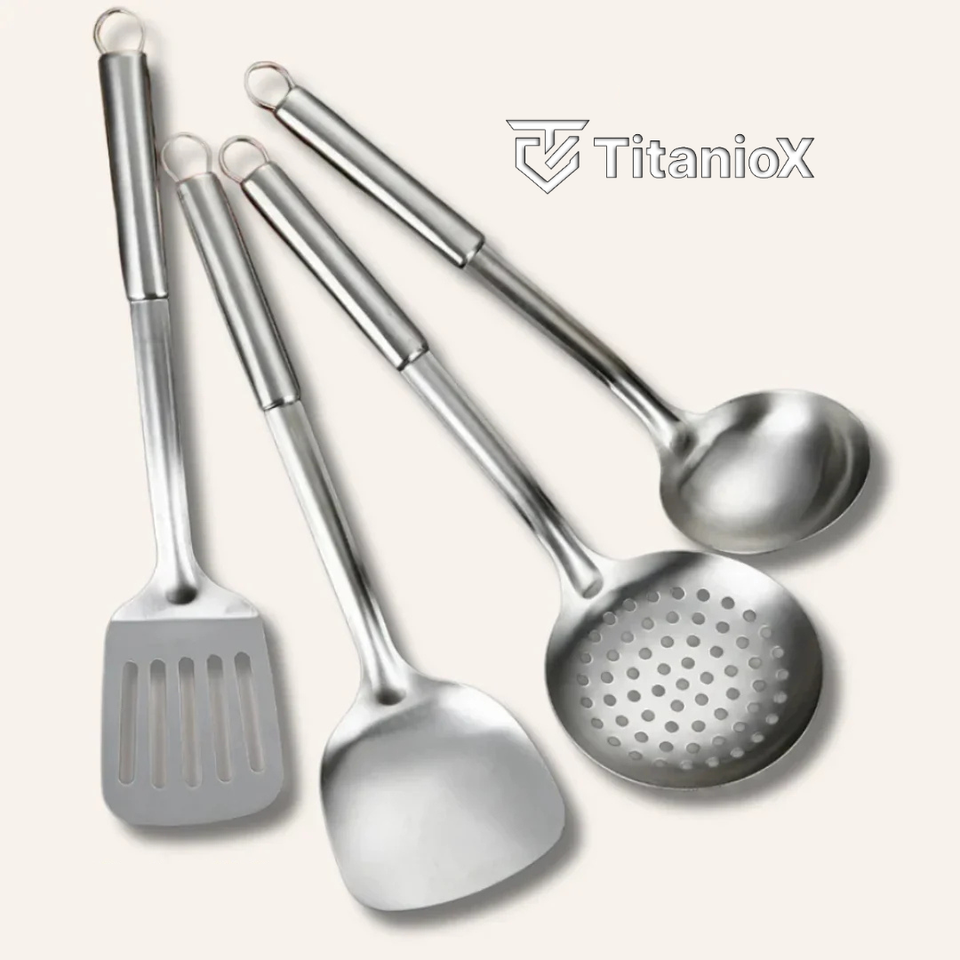 Paquete de preparado: juego de utensilios + tabla de cortar