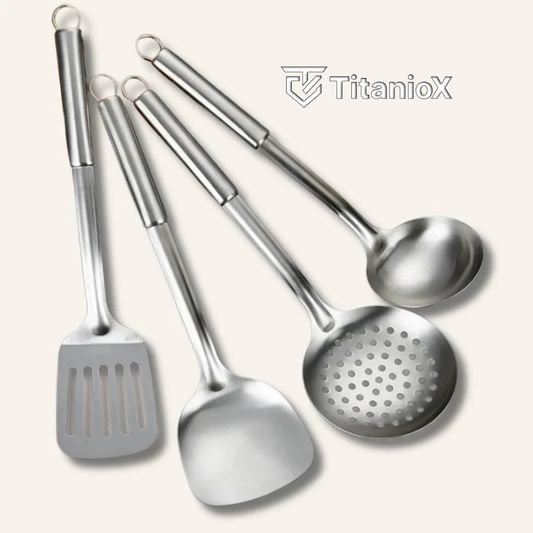 Paquete de preparado: juego de utensilios + tabla de cortar