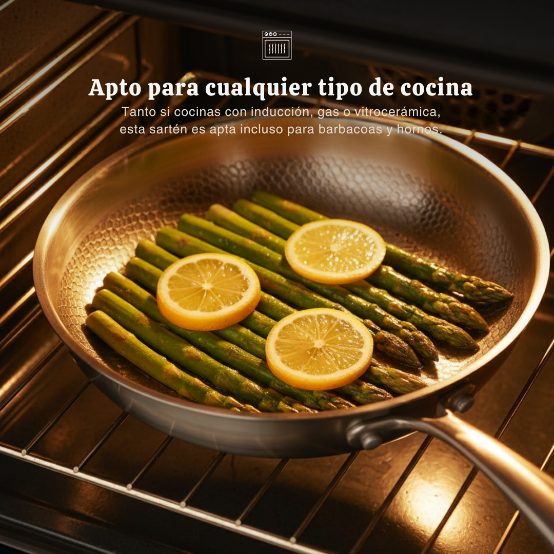 Juego de utensilios de cocina de titanio martillado Pro